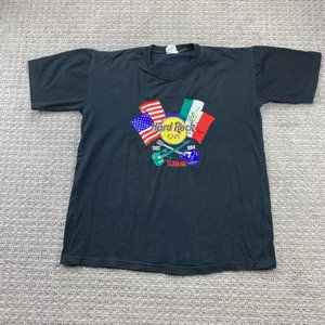 Vintage Hard Rock CAFE Tijuana Shirt Men Large Black 2nd Anniversary 1992-1994